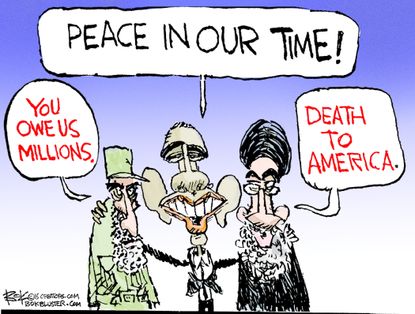 Obama cartoon Cuba Iran