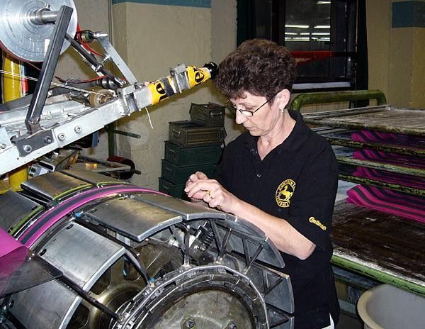 Maria Stolz works on a Competition tubular