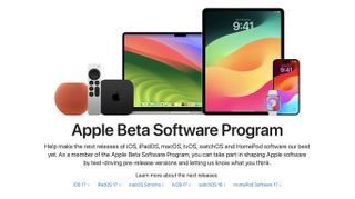 The Apple beta site