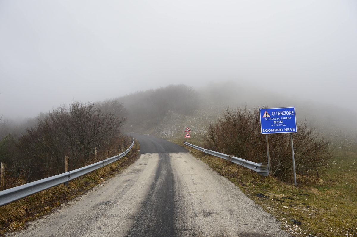 There was snow and ice on parts of the stage 5 route