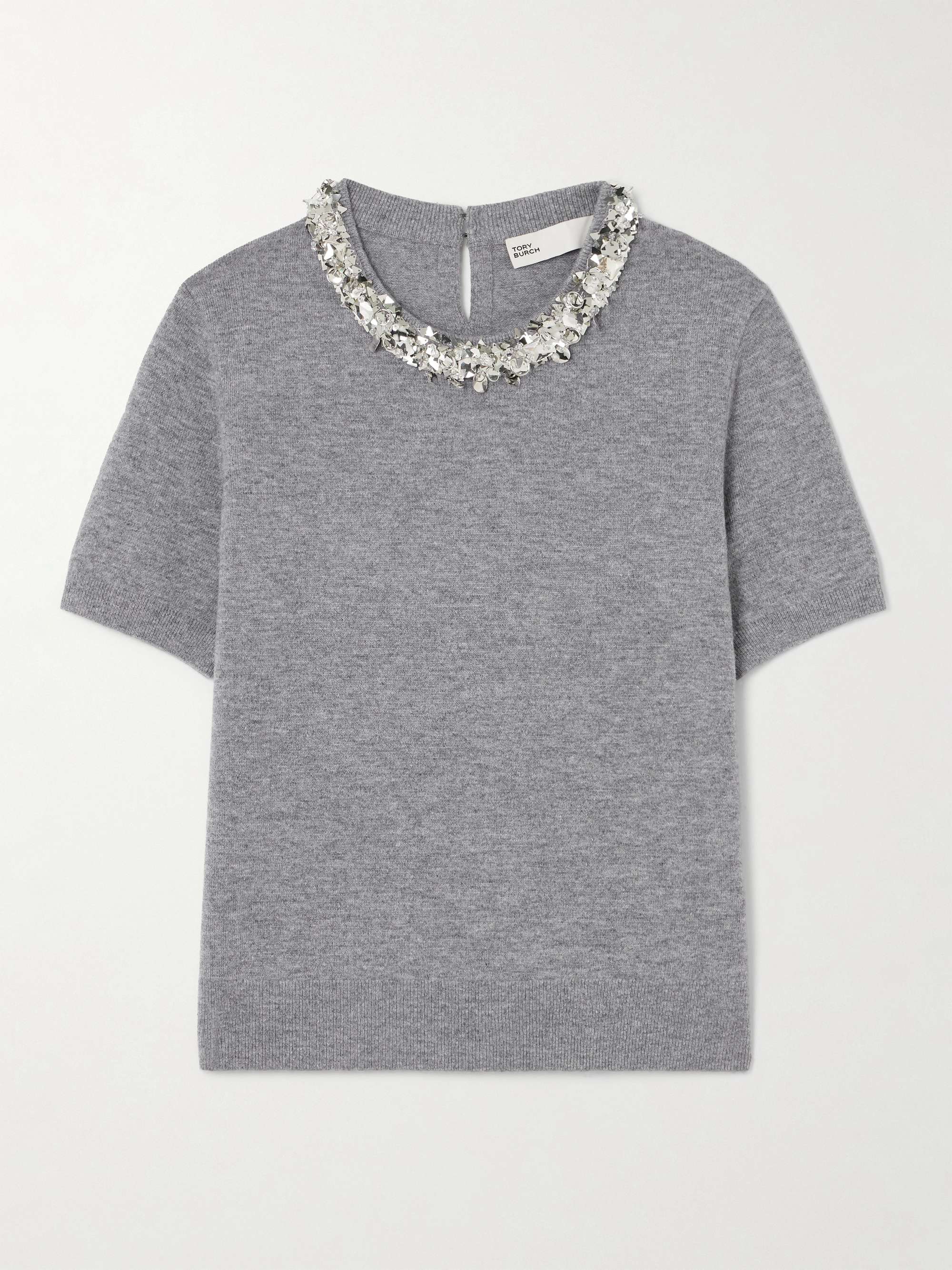 Embellished Wool and Cashmere-Blend Sweater