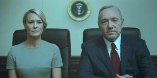 Claire and Francis looking into the camera in House of Cards
