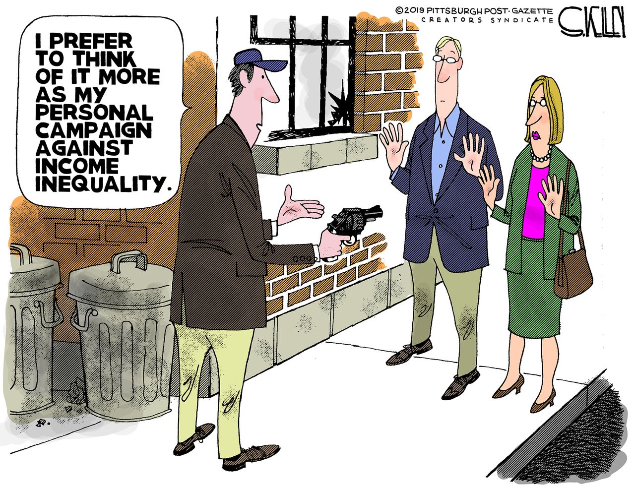 Editorial Cartoon U.S. socialism income inequality