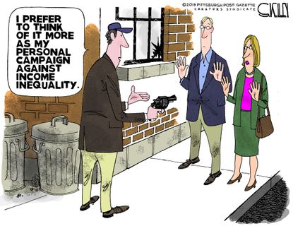 Editorial Cartoon U.S. socialism income inequality