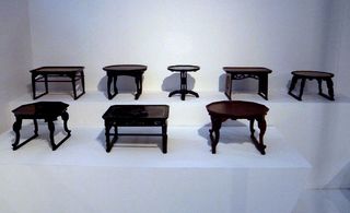 ﻿A selection of traditional side tables or 'soban'