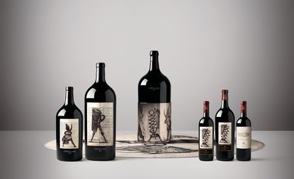 William Kentridge's labels on the 2015 vintage bottles