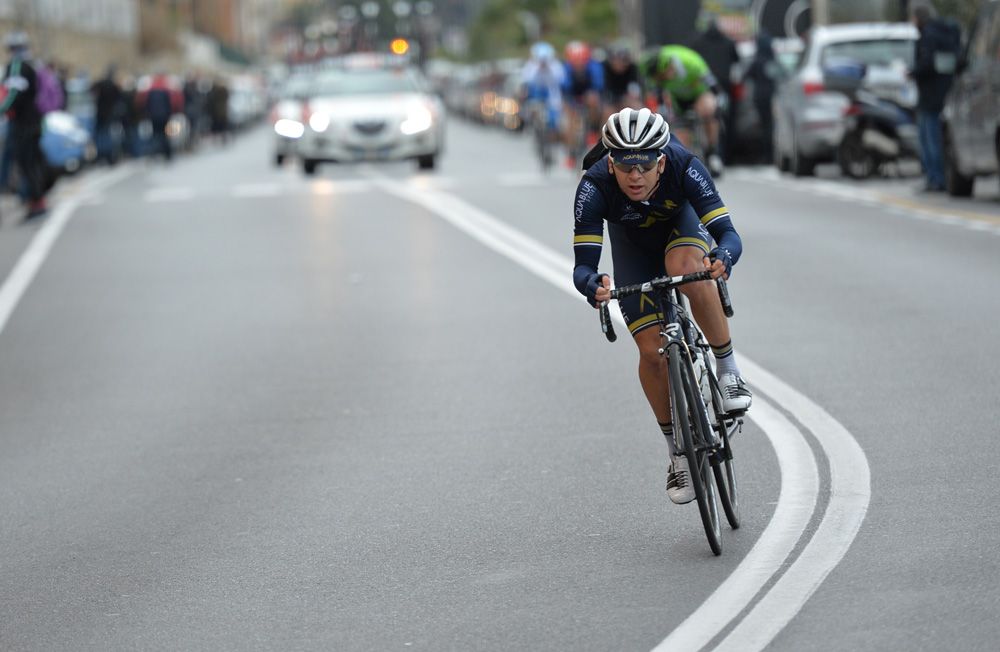 The Aqua Blue Sport team rode aggressively