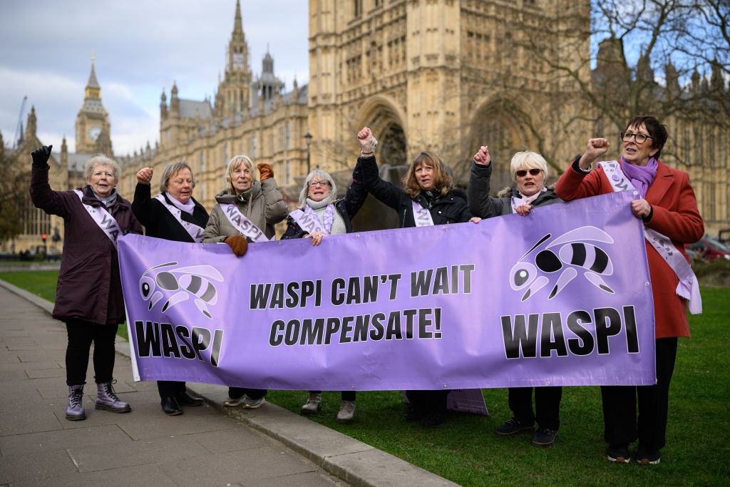 Waspi women protest outside parliament