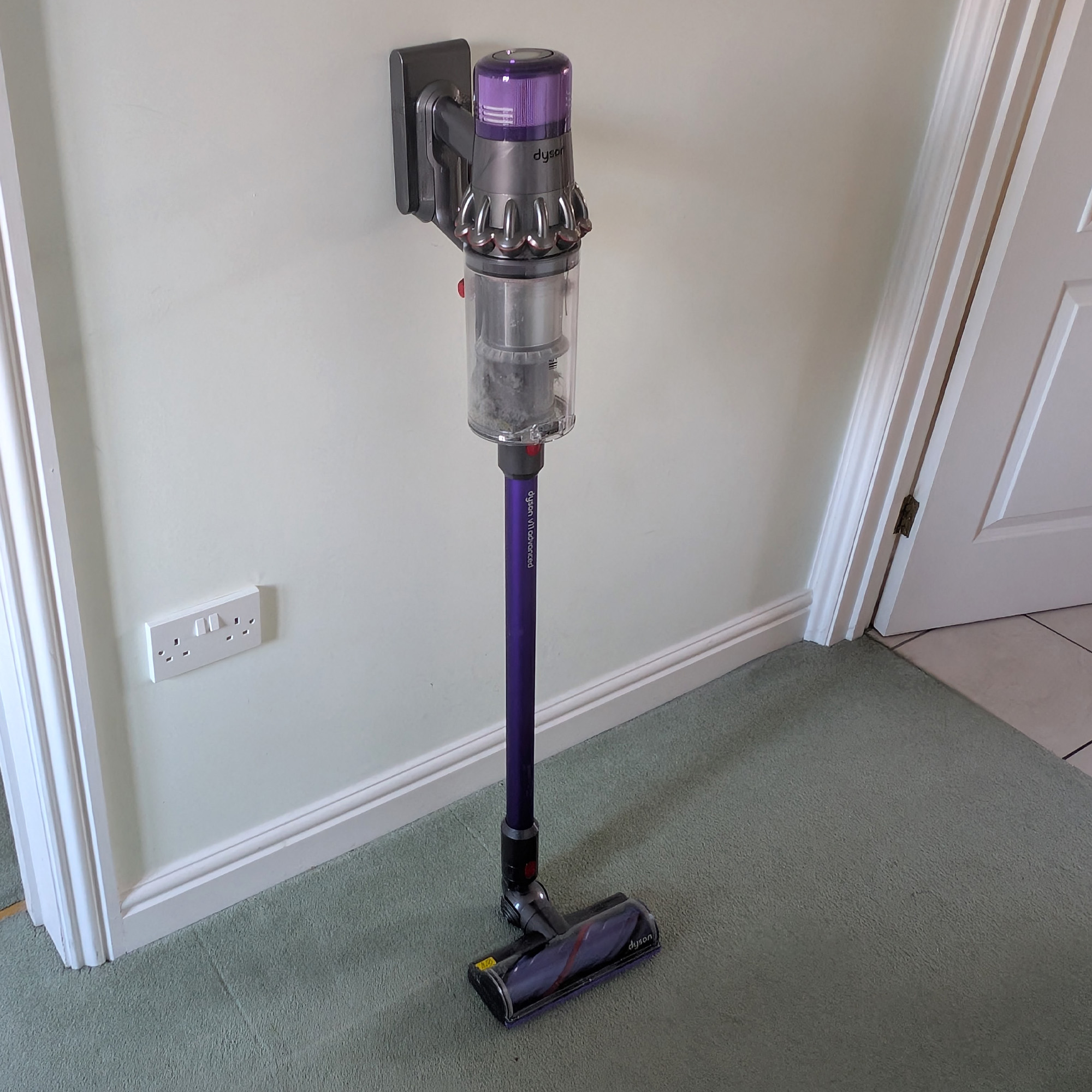 The Dyson V11 Advanced being tested at home