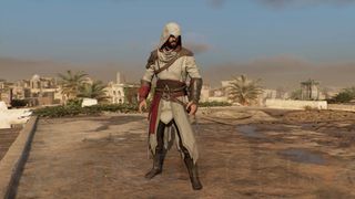 Assassin's Creed Mirage Basim wearing master assassin costume