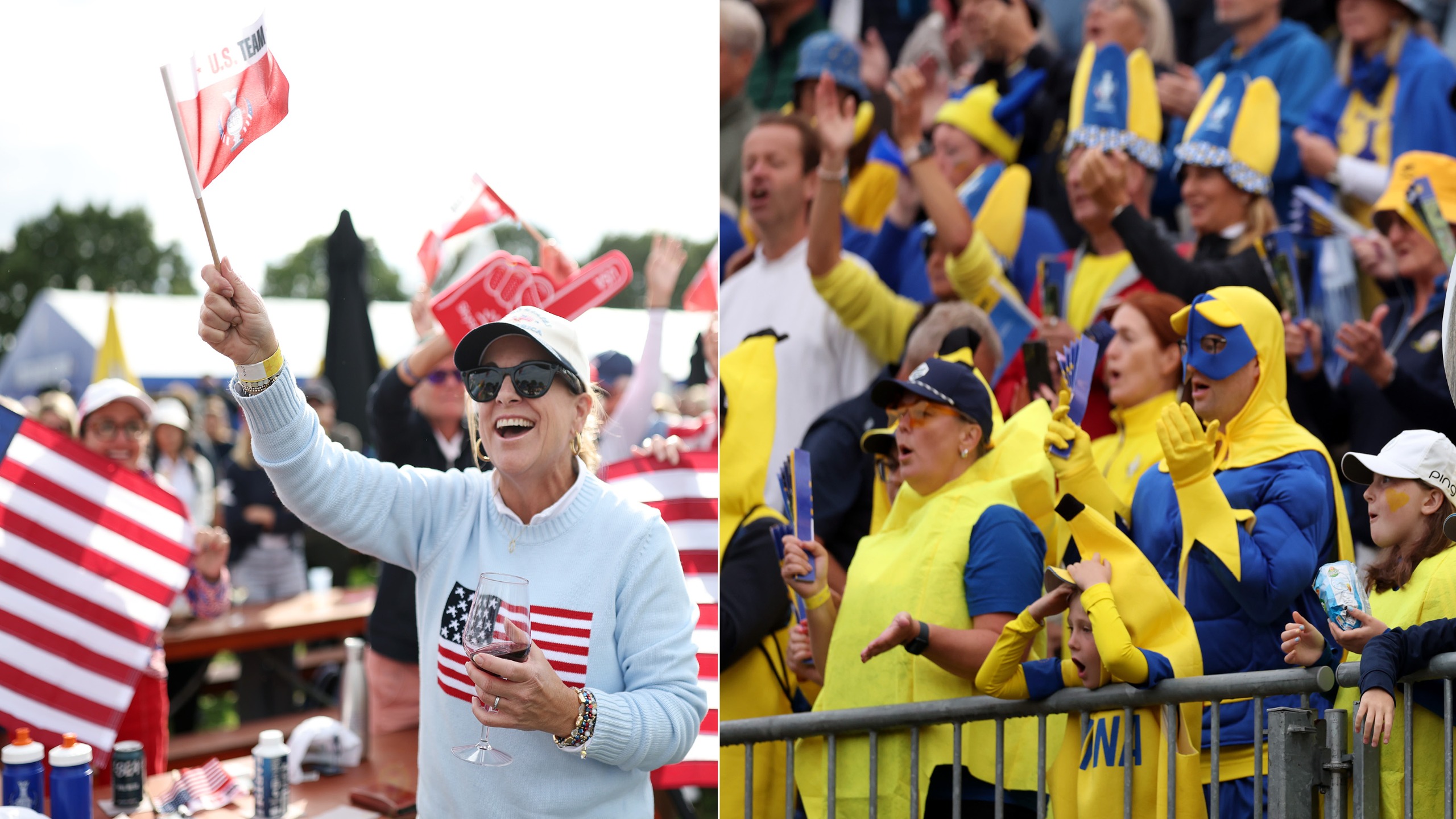 US and European fans at the 2026 Solheim Cup
