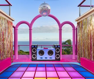Disco roller rink, sea view