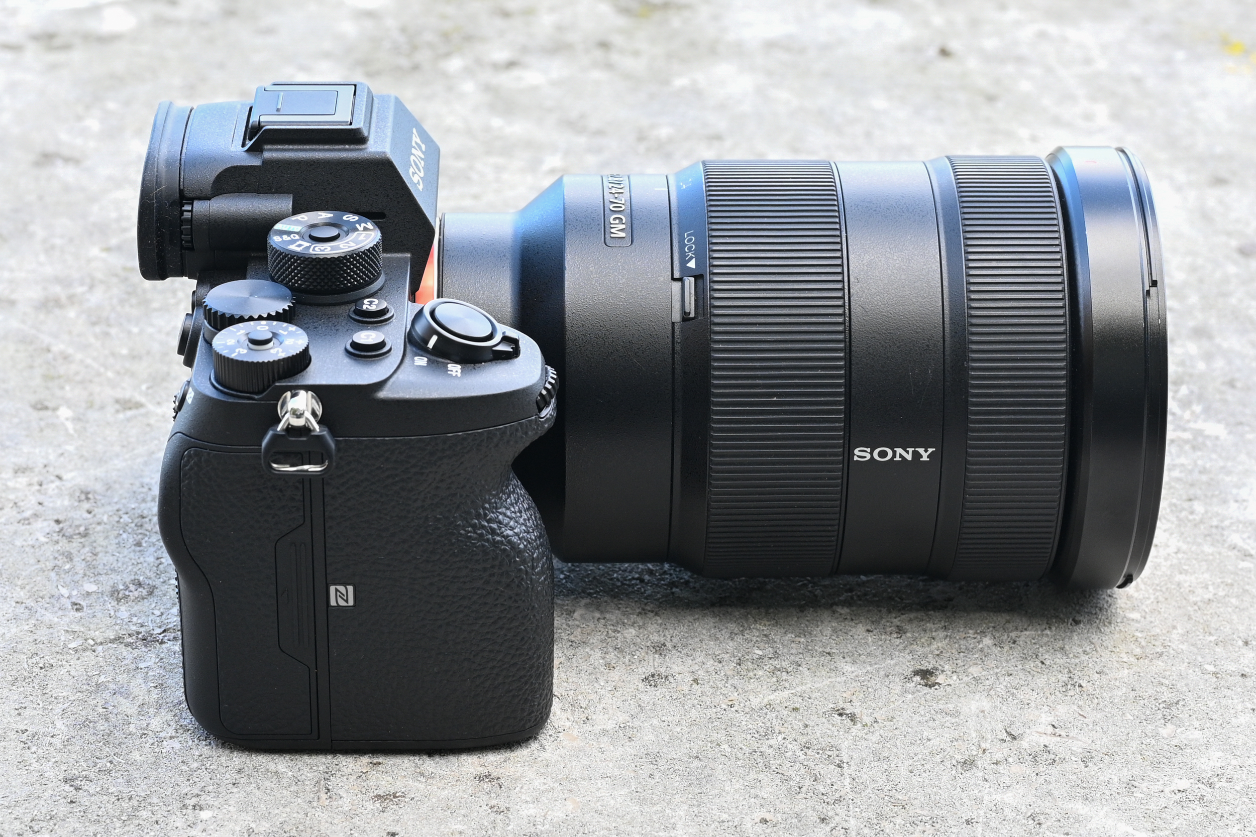 The side of the Sony A7R IV camera