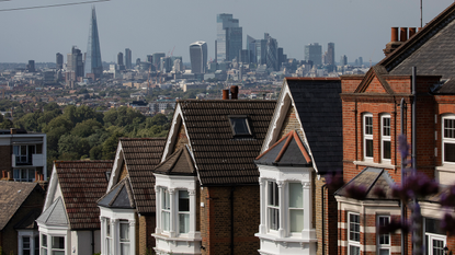 Houses in London with a view of the City