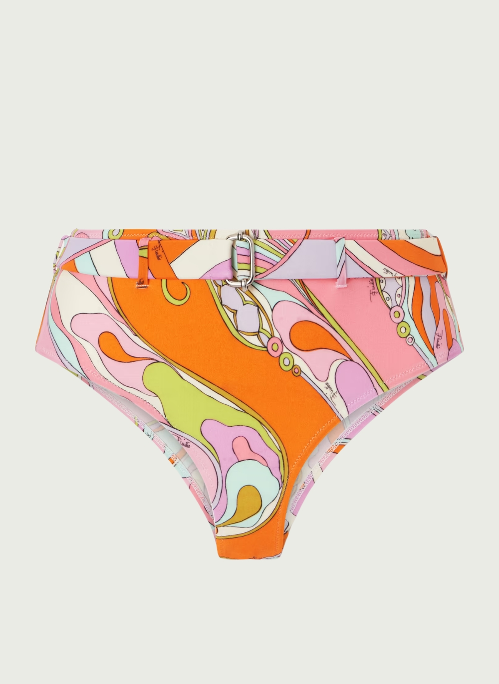 Printed Belted Bikini Briefs