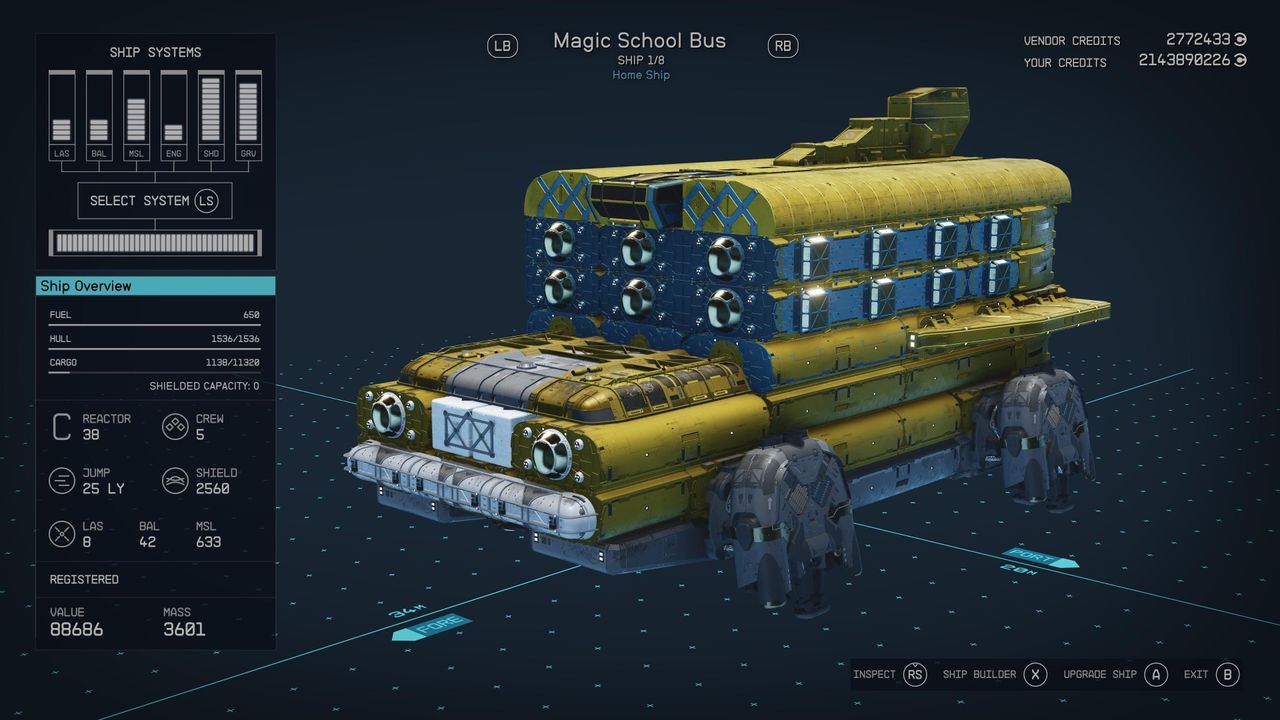 Magic School Bus built in Starfield