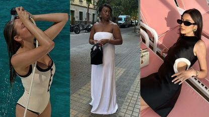 A collage showing how to look rich with women&#039;s summer outfits.