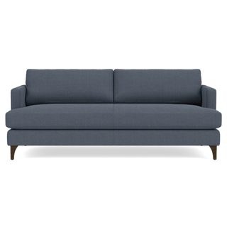 navy single-cushion sofa