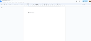 An image of a blank Google Doc