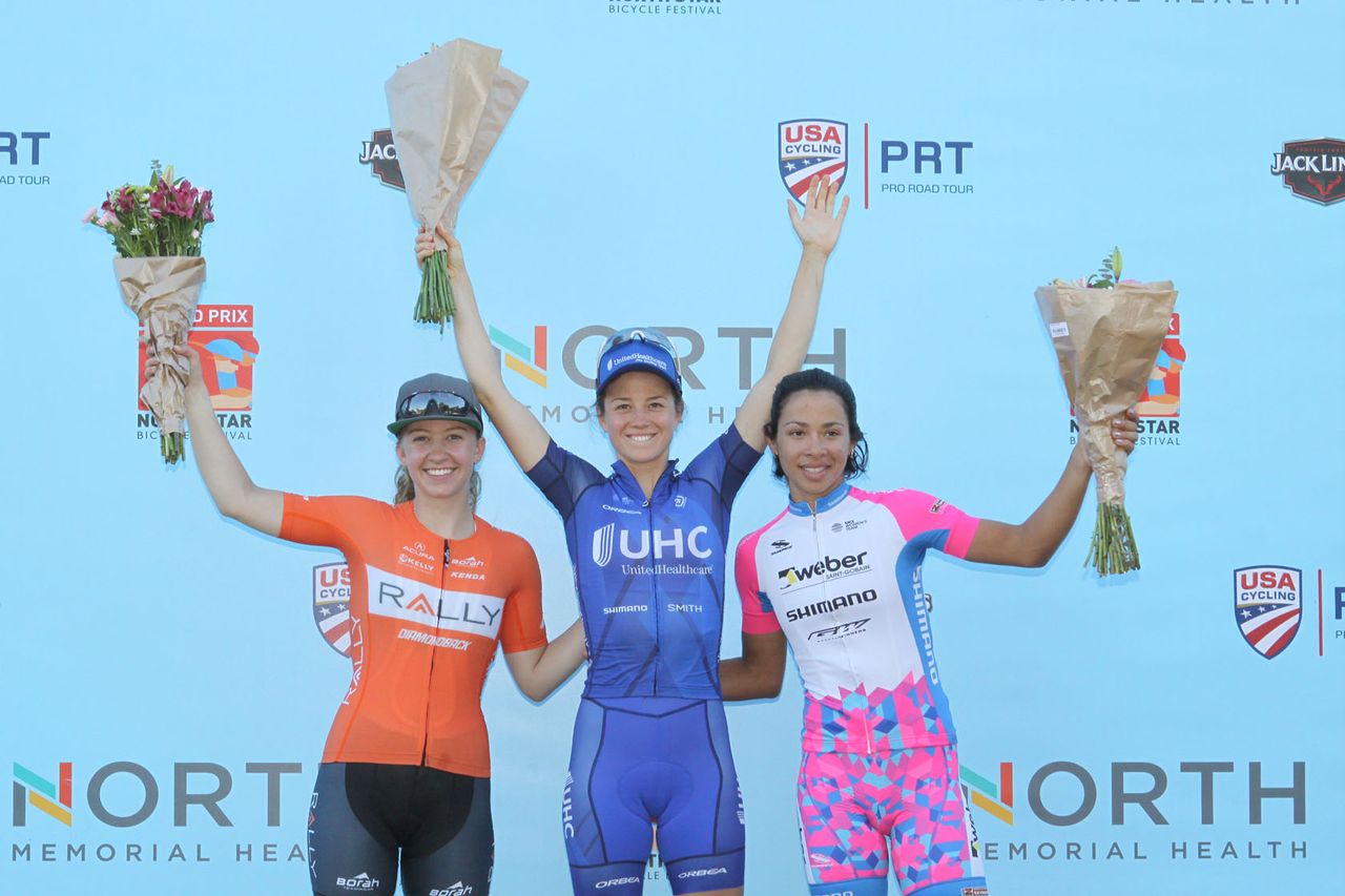 The stage 3 podium at North Star Grand Prix