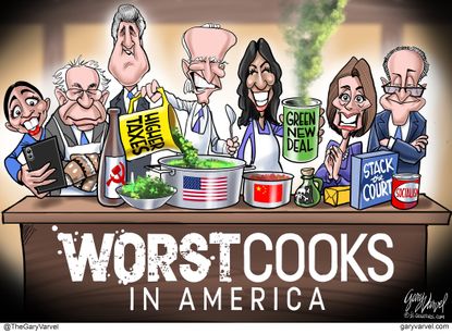 Political Cartoon U.S. Biden Harris democrats