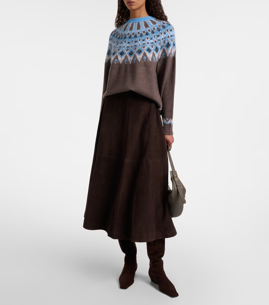 Staud, Zane Fair Isle Wool-Blend Sweater