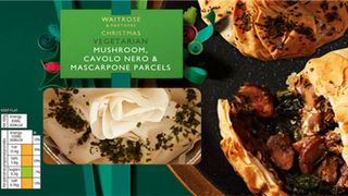 Waitrose Mushroom, Cavolo Nero & Mascarpone Parcels