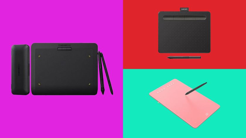 Black and one pink drawing tablets