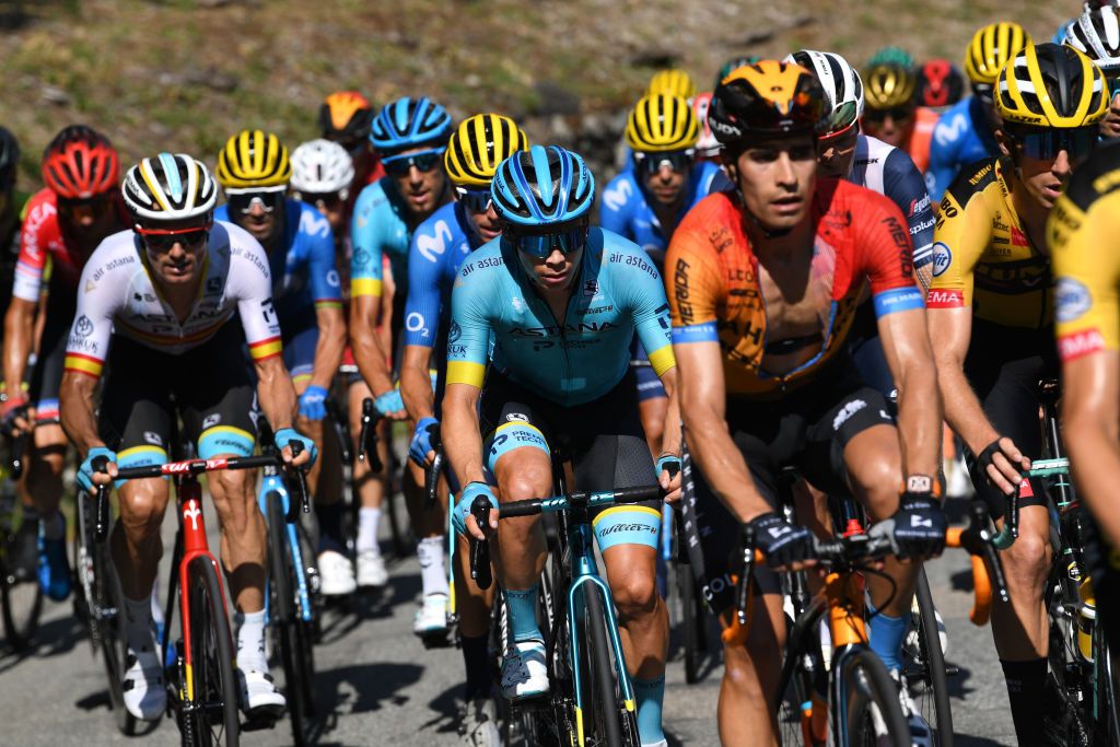 MERIBEL FRANCE SEPTEMBER 16 Miguel Angel Lopez Moreno of Colombia and Astana Pro Team Mikel Landa Meana of Spain and Team Bahrain Mclaren during the 107th Tour de France 2020 Stage 17 a 170km stage from Grenoble to Mribel Col de la Loze 2304m TDF2020 LeTour on September 16 2020 in Mribel France Photo by Tim de WaeleGetty Images