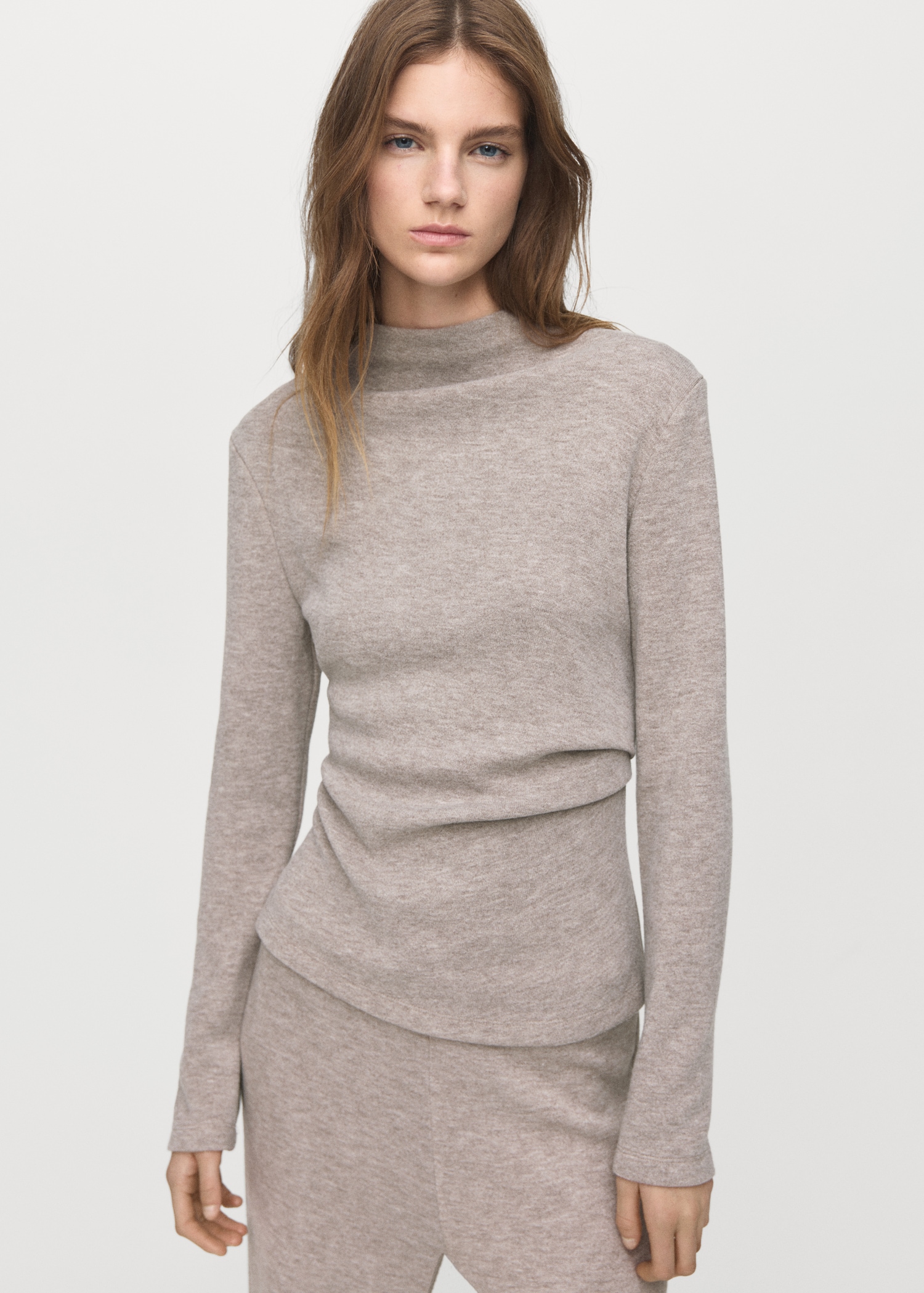 Fine-Knit Perkins-Neck Sweatshirt - Women | Mango United Kingdom