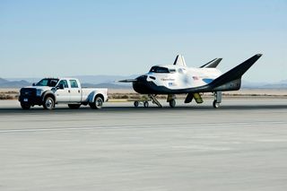 Dream Chaser Completes 60 mph Tow Test at NASA's Dryden Flight Research Center