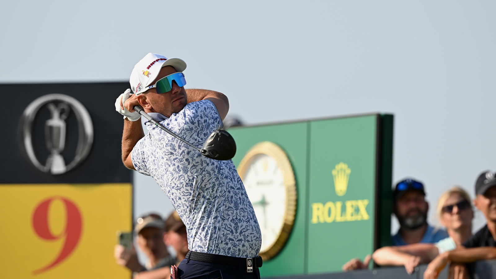 Lucas Herbert hits a driver off the tee
