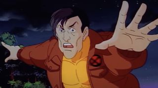 Morph warning Wolverine away from danger in X-Men: The Animated Series