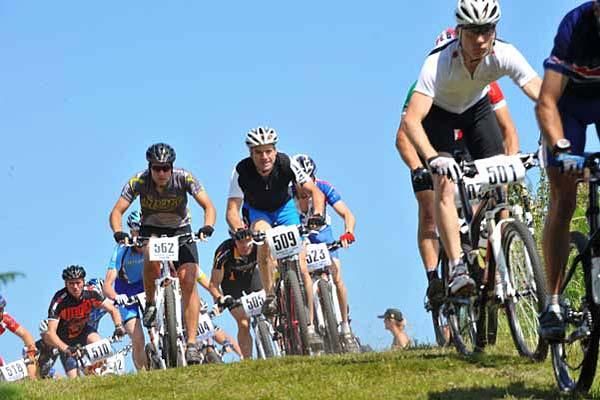 The racing gets underway.