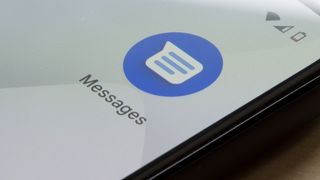 Google Messages logo on a screen
