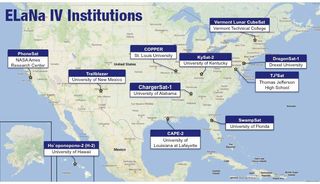 ELaNa IV CubeSats Institutions Map