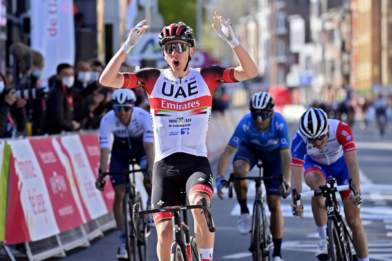 Liege - Bastogne - Liege 2021 - 107th Edition - Liege - Liege 259,1 km - 25/04/2021 - Tadej Pogacar (SLO - UAE Team Emirates) - David Gaudu (FRA - Groupama - FDJ) - photo Peter De Voecht/PN/BettiniPhoto&Acirc;&copy;2021