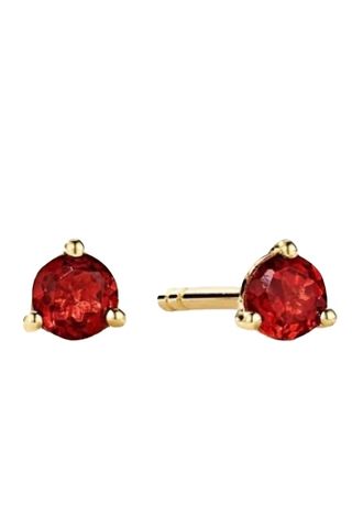 14k Yellow Gold / Garnet