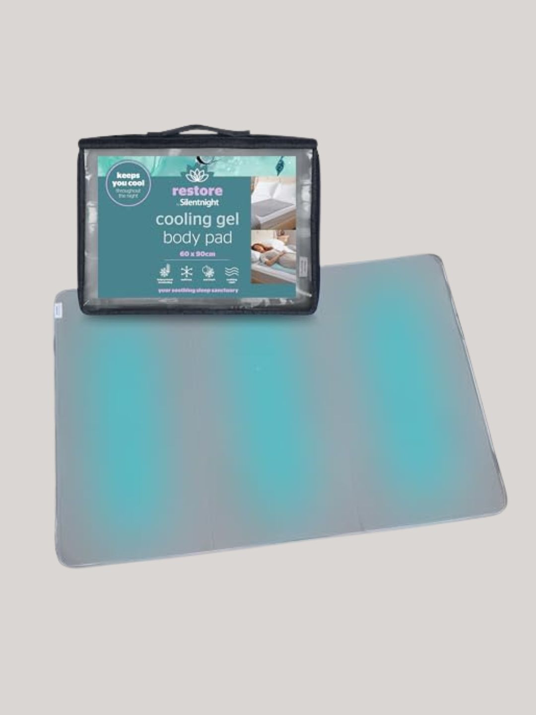 Silentnight, Restore Cooling Gel Mattress Pad - Helps Absorb Body Heat Prevent Overheating - Improve Sleep Quality for Night Sweats Hot Flushes Menopause -