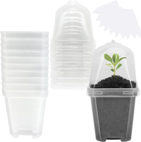 10PCS Clear Plant Nursery Pots with Humidity Dome: $11.99 @ Amazon