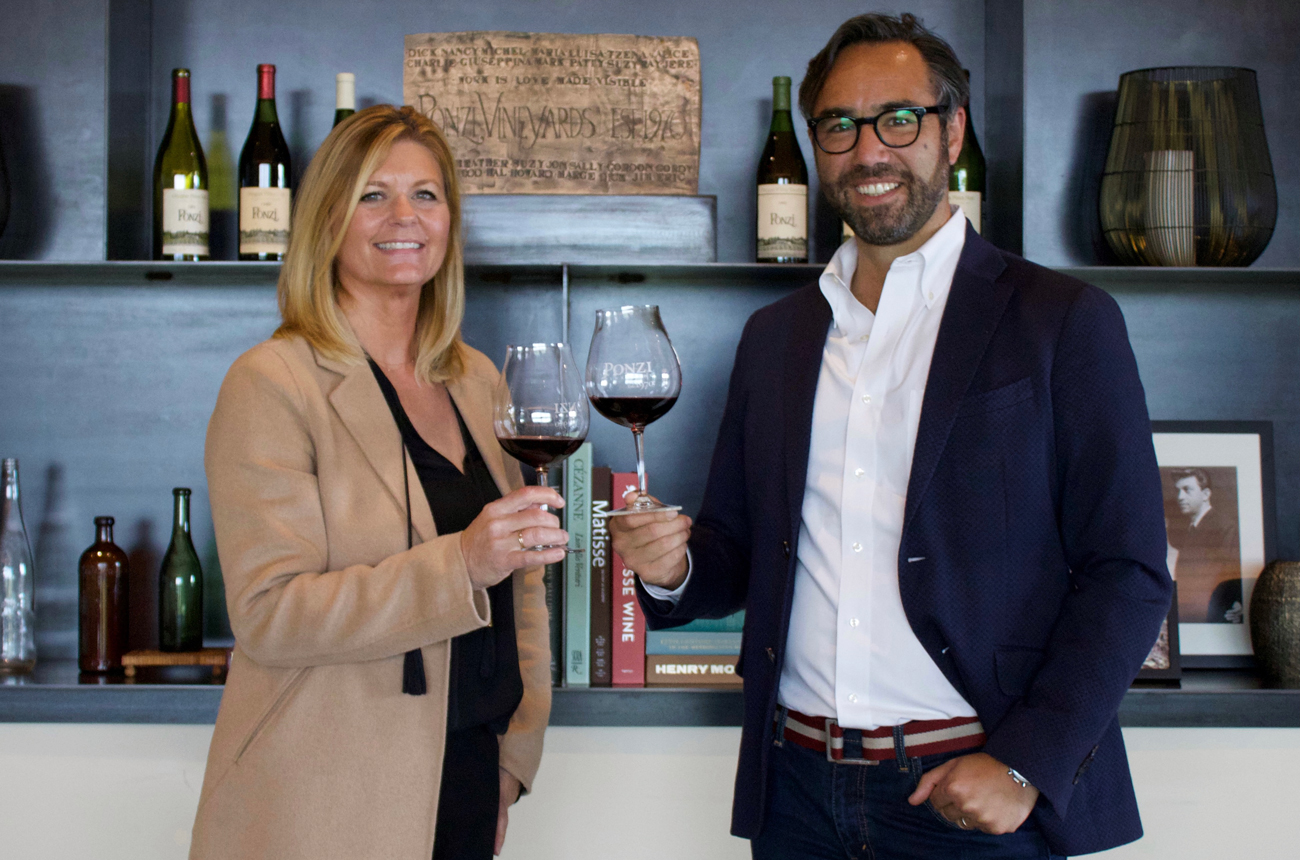 image of Anna Maria Ponzi and Ponzi Vineyards CEO Jean-Baptiste Rivail