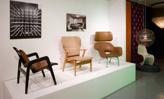 Vintage chairs and vintage lighting