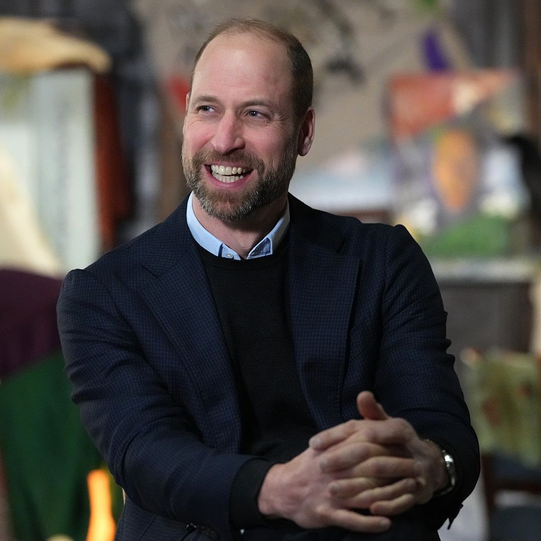 LONDON, ENGLAND - FEBRUARY 12: Prince William, Prince of Wales, President of BAFTA, smiles as he visits the London Screen Academy on February 12, 2025 in London, England. (Photo by Kirsty Wigglesworth - WPA Pool/Getty Images)