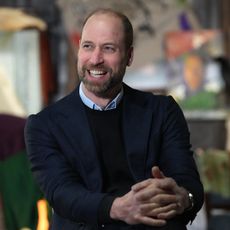 LONDON, ENGLAND - FEBRUARY 12: Prince William, Prince of Wales, President of BAFTA, smiles as he visits the London Screen Academy on February 12, 2025 in London, England. (Photo by Kirsty Wigglesworth - WPA Pool/Getty Images)