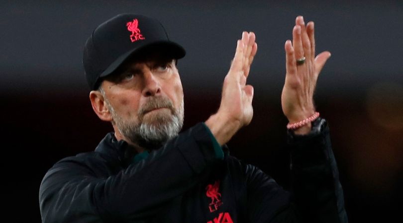 Liverpool manager Jurgen Klopp applauds the fans after his side&#039;s 3-2 defeat at Arsenal. 