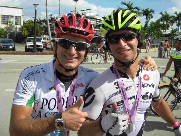 Formula1 driver Jarno Trulli and IndyCar series drive Bruno Junqueira