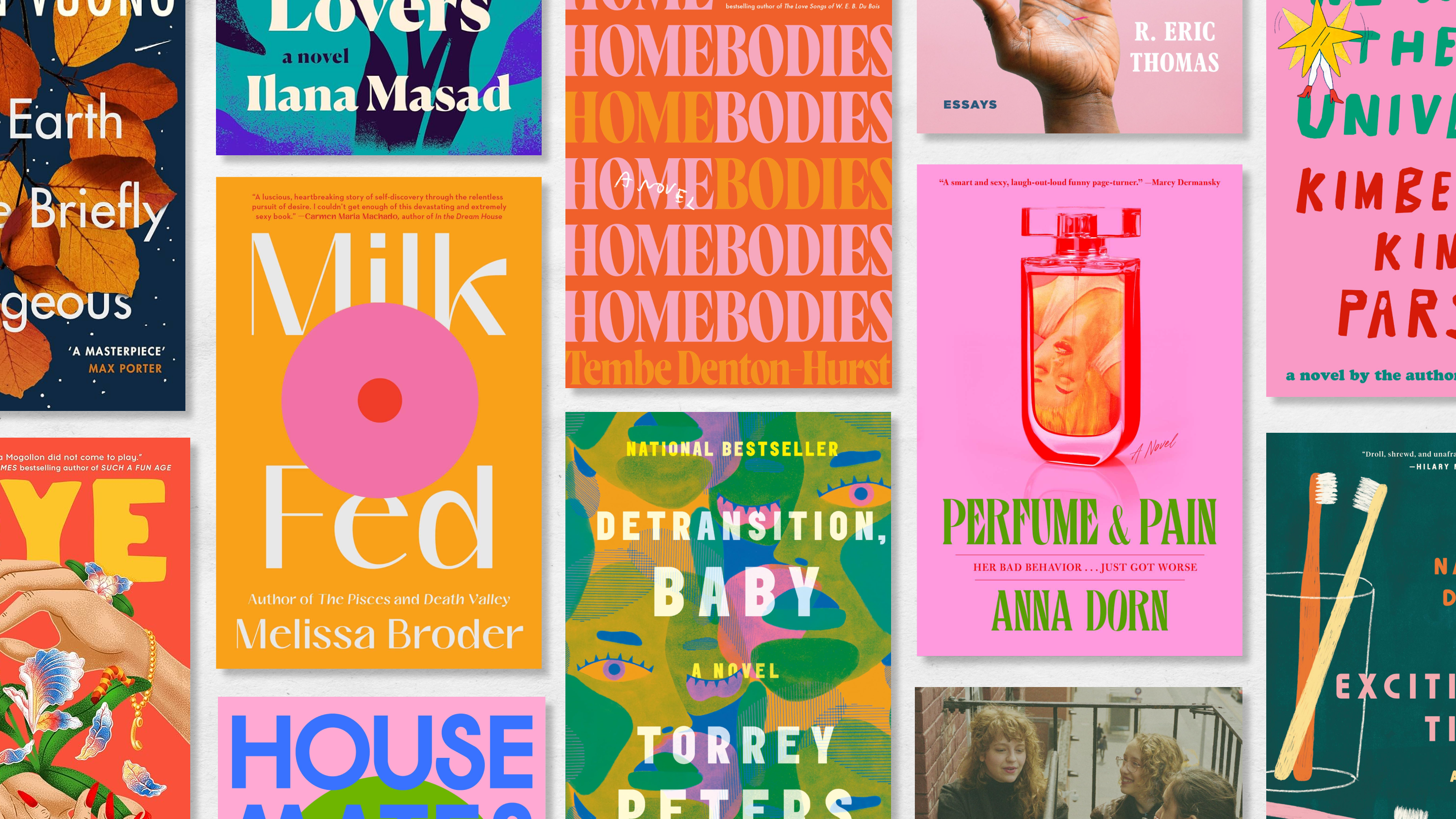 a collage of book covers of novels and memoirs written by lgbtq authors