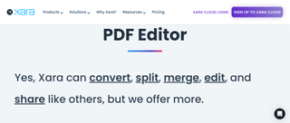 Xara PDF editor