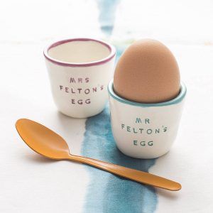 Personalised Pair Of Ceramic Egg Cups