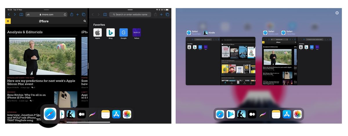 How tp trigger App Expose: When you&#039;re on Split Screen, Full Screen, or Slide Over, slide your finger up from the bottom of the screen to bring up the Dock. Tap on an app. If you have several apps ope